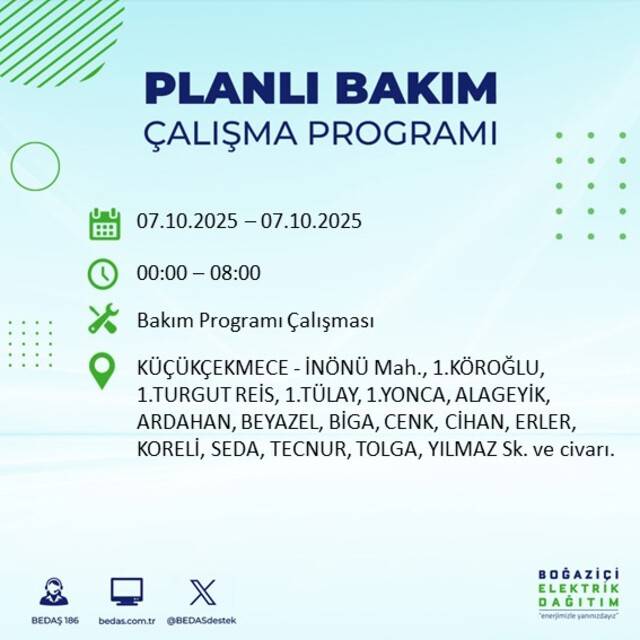 Bugün İstanbul karanlığa bürünecek! BEDAŞ açıkladı: 23 ilçede elektrikler kesilecek 33